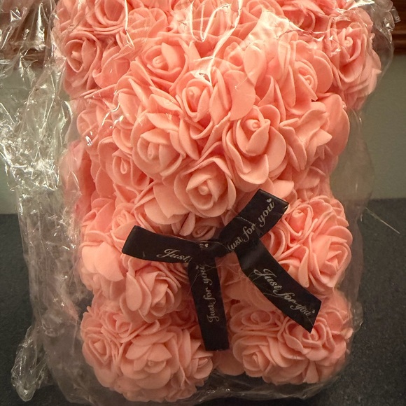 Peach Rose Teddy Bear - Picture 3 of 4